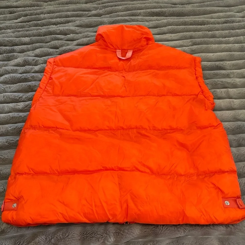 NWOT free people PrimaLoft Puffer Vest Orange Quilted Insulated Outerwear Medium - Picture 10 of 10